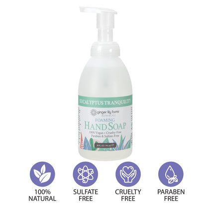 Ginger Lily Farms Botanicals All-Purpose Foaming Hand Soap Refill – Vegan, Cruelty-Free, Eucalyptus Tranquility, 20 fl oz (Pack of 8)