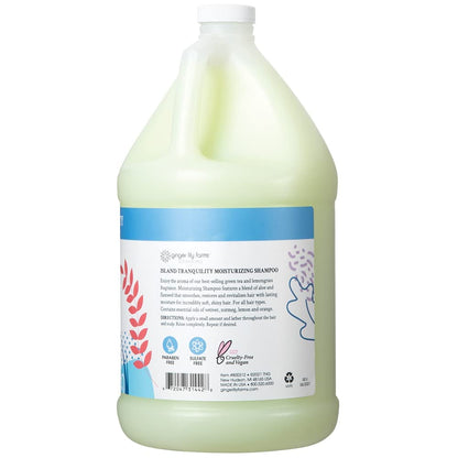 Ginger Lily Farms Botanicals Island Tranquility Moisturizing Shampoo – All Hair Types, 1 Gallon Refill (Pack of 4)