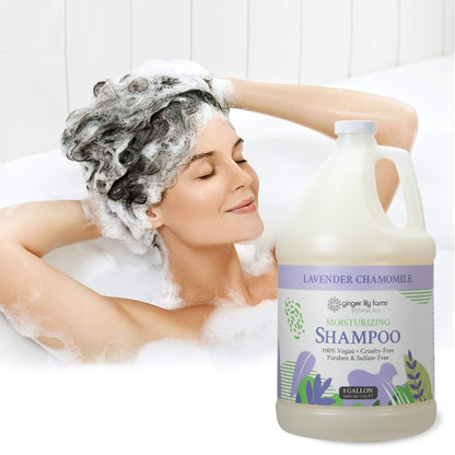 Ginger Lily Farms Botanicals Moisturizing Shampoo for All Hair Types – Lavender Chamomile, 1 Gallon Refill