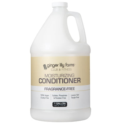 Ginger Lily Farms Club & Fitness Moisturizing Conditioner – Fragrance-Free, 1 Gallon Refill, Vegan & Cruelty-Free
