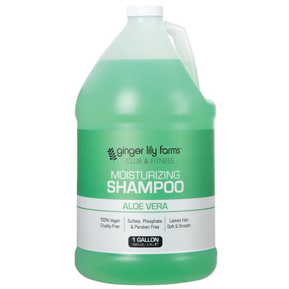 Ginger Lily Farms Club & Fitness Moisturizing Shampoo for All Hair Types – 1 Gallon Refill (Pack of 4) | Vegan & Cruelty-Free