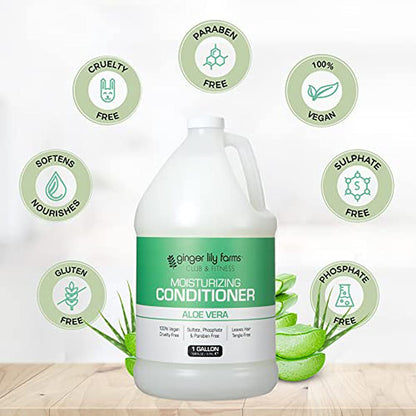Ginger Lily Farms Club & Fitness Moisturizing Conditioner — 4x1Gal Refill, Vegan & Cruelty-Free