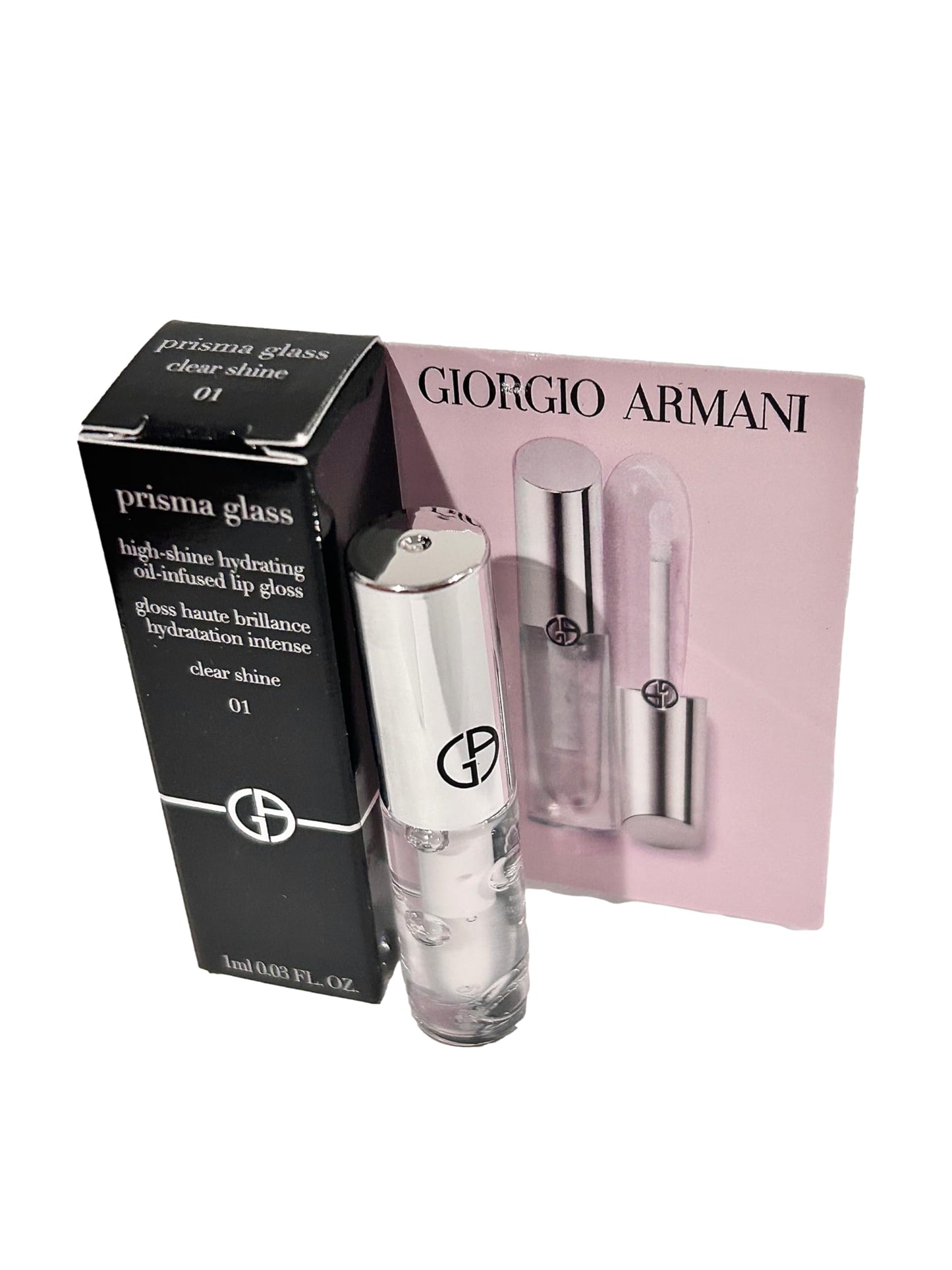 GIORGIO ARMANI Prisma Glass Clear Shine Lip Gloss #01 – 1 ml