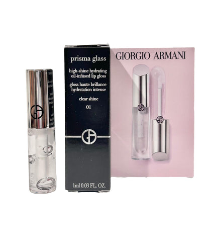 GIORGIO ARMANI Prisma Glass Clear Shine Lip Gloss #01 – 1 ml