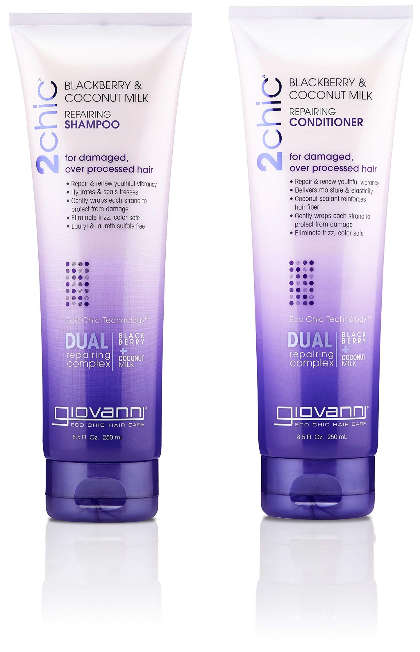 GIOVANNI 2Chic Repairing Shampoo & Conditioner – Dual Repairing Complex for Damaged Hair