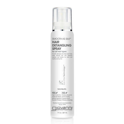 GIOVANNI Smooth As Silk Detangling Spray – Heat Shield, Nourishing 7 oz