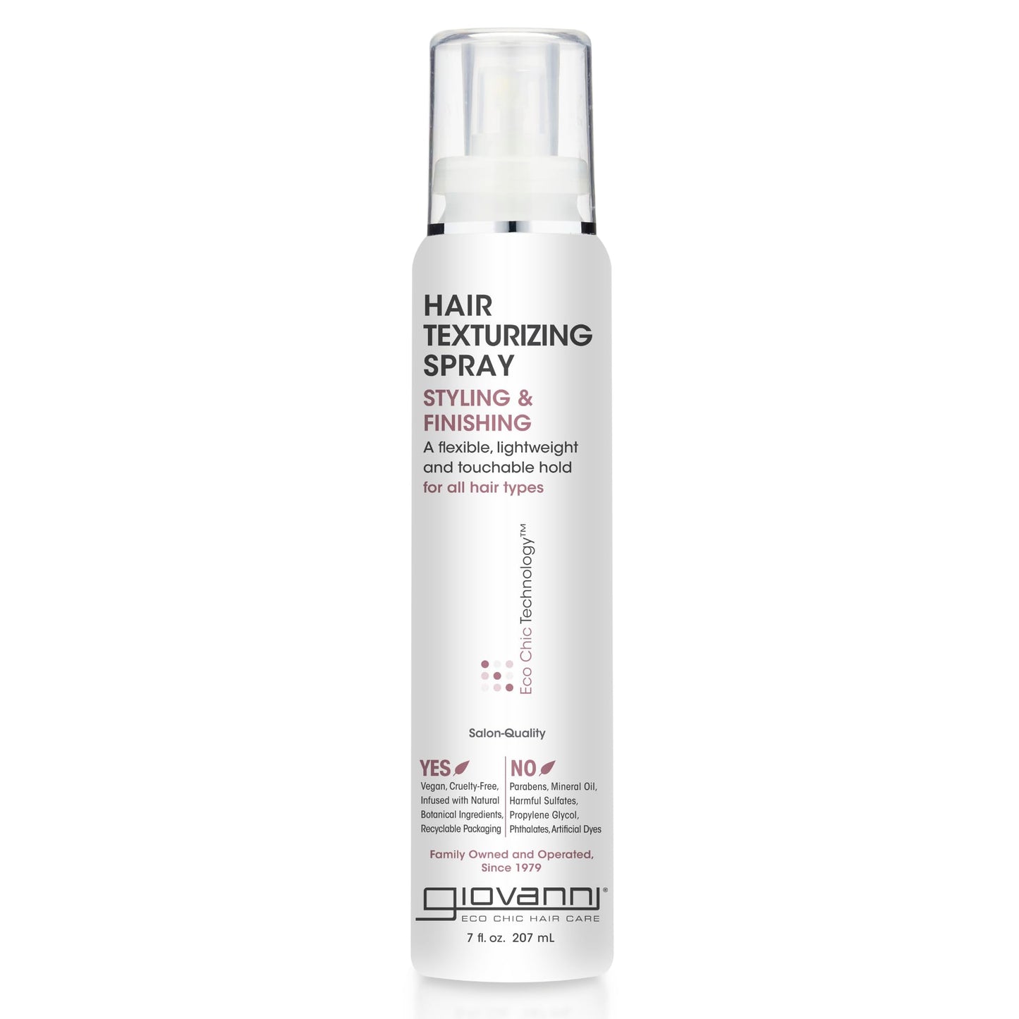 GIOVANNI Hair Texturizing Spray - Flexible Hold, Defines, Smooths Frizz | For All Hair Types | 7 oz