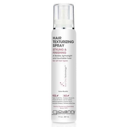 GIOVANNI Hair Texturizing Spray - Flexible Hold, Defines, Smooths Frizz | For All Hair Types | 7 oz