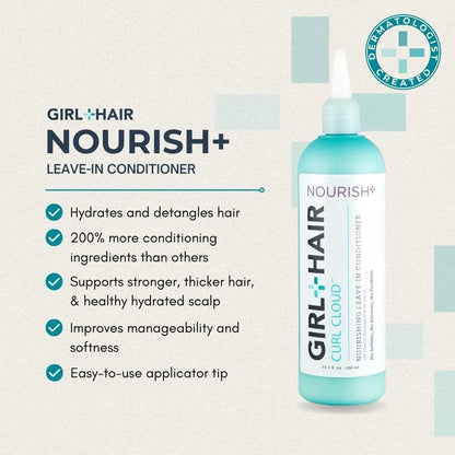 GIRL + HAIR Travel Set (3 x 3.4 fl oz) Cleanse, Nourish & Refresh – TSA-Ready