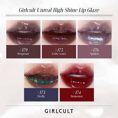 GIRLCULT Glass Shine Lip Gloss – Non-Sticky Hydrating Lip Stain with High-Gloss Finish