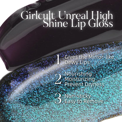 GIRLCULT Glass Shine Lip Gloss – Non-Sticky Hydrating Lip Stain with High-Shine Finish