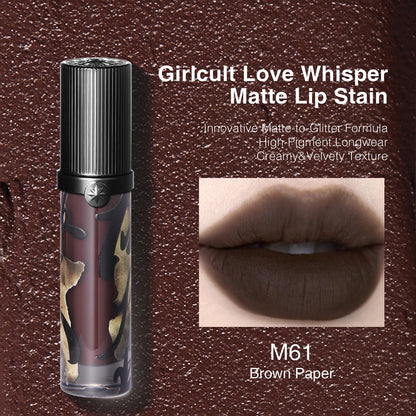 GIRLCULT Matte Lip Stain – Lightweight Velvet Lip Tint, Long Lasting Liquid Lipstick, Transfer Resistant, Non-Drying & Smudge Proof Formula (M61)
