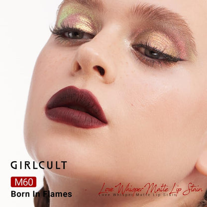 GIRLCULT Matte Lip Stain – Velvet Lip Tint, Long-Lasting, Transfer-Resistant, Non-Drying Formula (M60)