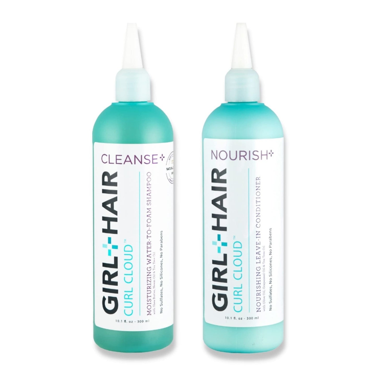 GIRL+HAIR Shampoo & Conditioner Set – Hydration for Dry Hair & Scalp, Color Safe, Vegan (2x 10.1 oz)