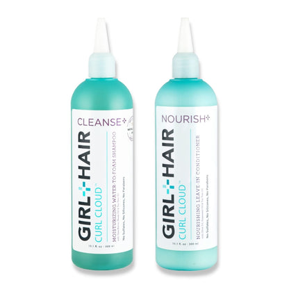 GIRL+HAIR Shampoo & Conditioner Set – Hydration for Dry Hair & Scalp, Color Safe, Vegan (2x 10.1 oz)