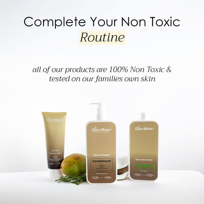 GirlyMan Natural Non-Toxic Shampoo | Olive Oil, Argan Oil & Biotin | Rosemary Tea Tree, All Hair Types