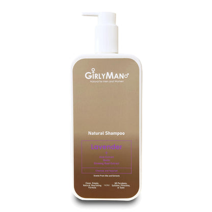 GirlyMan Lavender Natural Non-Toxic Shampoo – Olive Oil, Argan Oil & Biotin