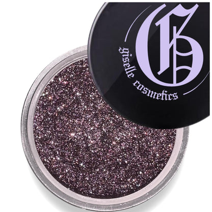 Giselle Cosmetics Black Cherry Loose Mineral Eyeshadow Palette | Rich Pigment, Glitter & Purple Shades