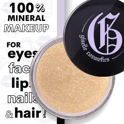 Giselle Cosmetics Vanilla Mineral Loose Eye Shadow – Organic, Holographic, Matte & Glitter Finish