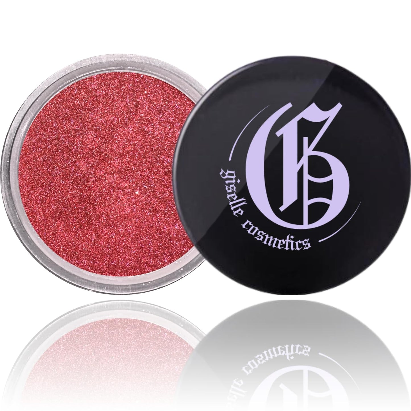 Giselle Cosmetics Crushed Ruby Mineral Powder Eyeshadow Palette - Organic Shimmer and Highlighter