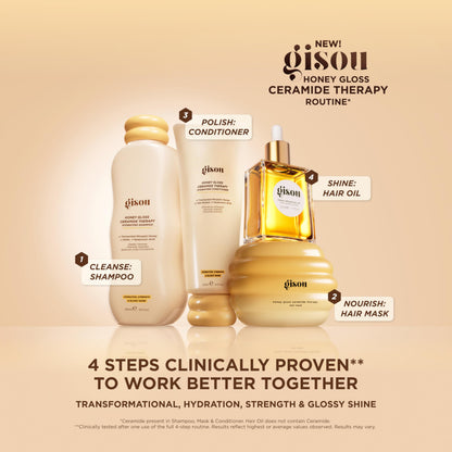 Gisou Honey Gloss Ceramide Therapy Hydrating Conditioner – Smooths, Detangles & Adds Shine