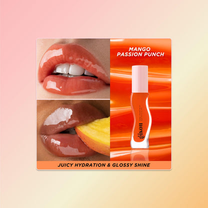Gisou Honey Infused Lip Oil – Mango Passion Punch | Hydrating Lip Moisturizer (8ml)