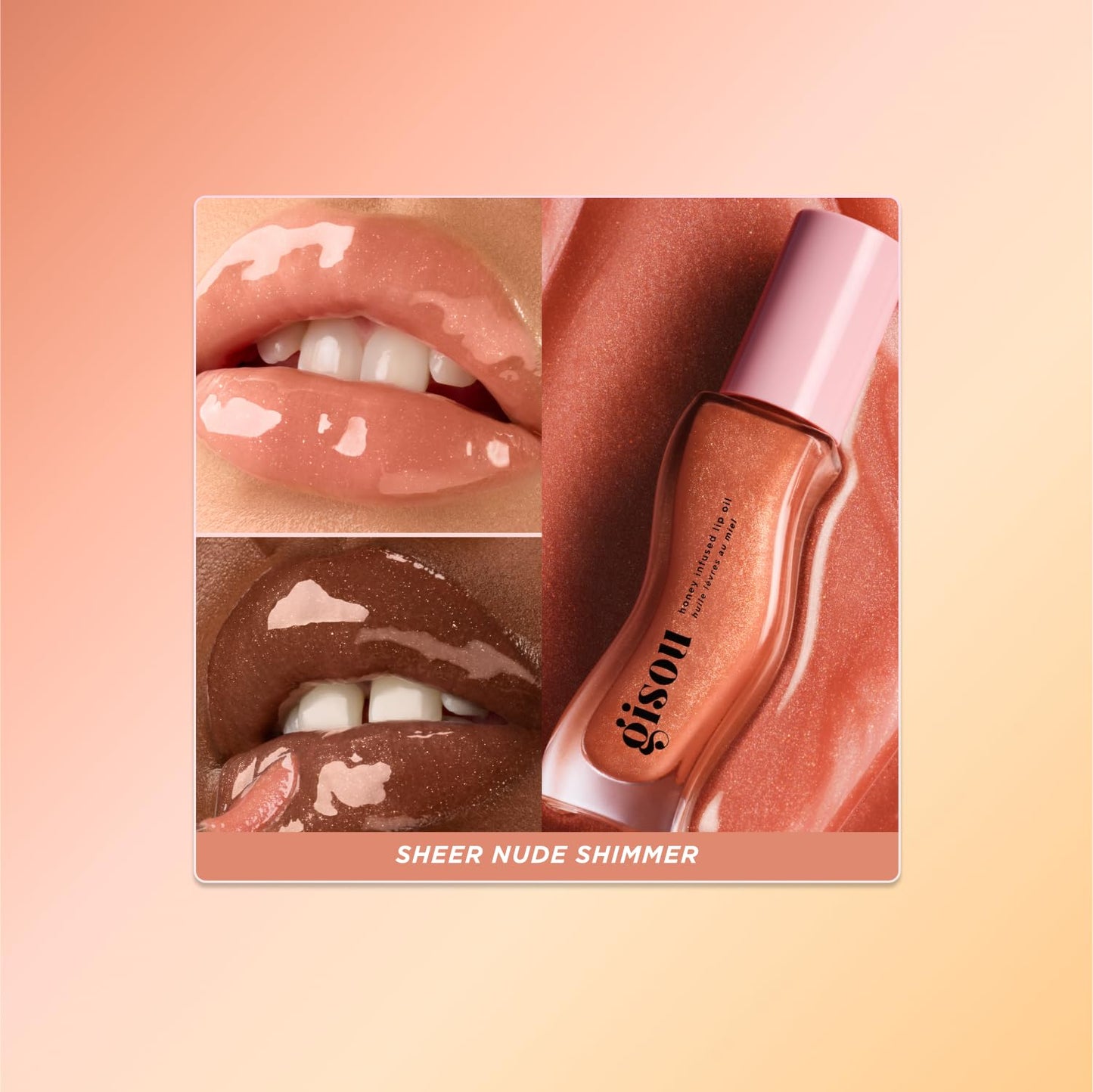 Gisou Honey Infused Lip Oil – Glazed Plum | Hydrating Lip Moisturizer