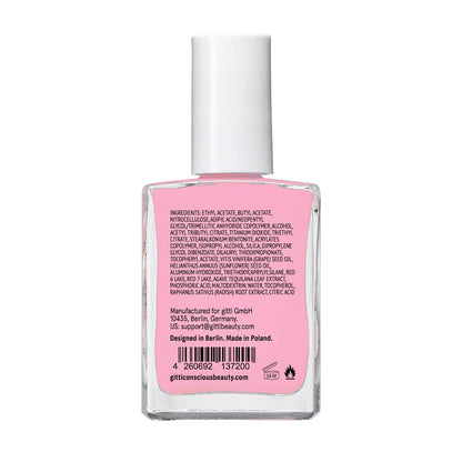 gitti Plant-based Nail Polish Solar Pink 031 – Non-Toxic, 30-Free, Vegan, Cruelty-Free, Glossy Color (0.5 fl oz)