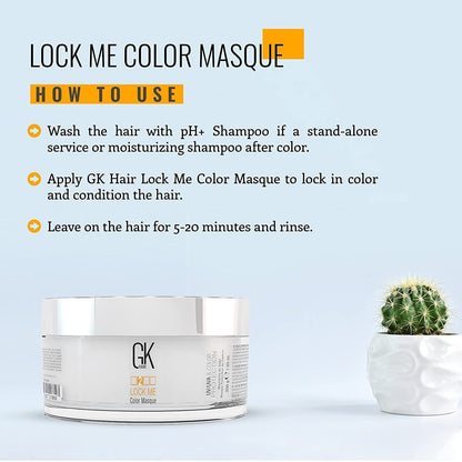 GK HAIR Hair Masque – Lock Me Deep Conditioner for Color Protection (7.05 oz)