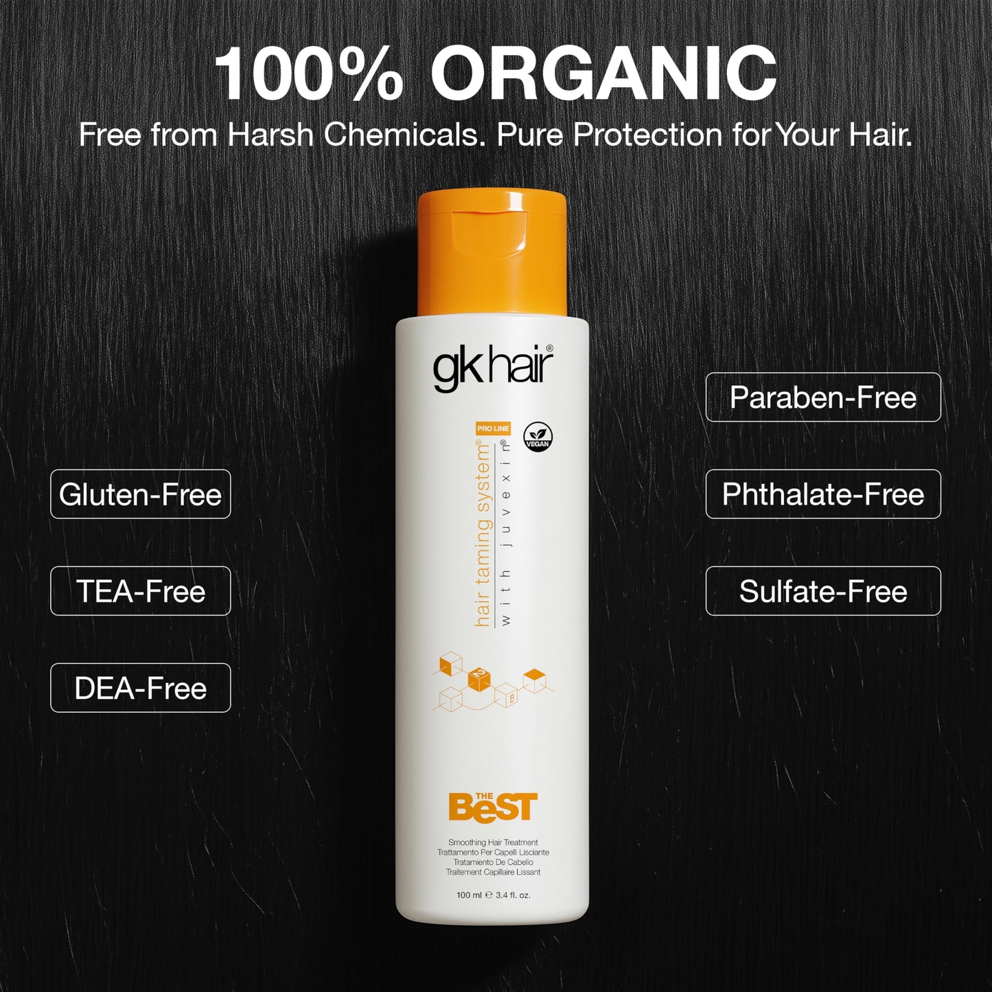 GK Hair Keratin Treatment - Frizz Control & Salon-Quality Smoothing (3.4 oz)