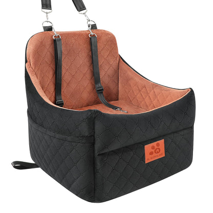 GL GLENSLAVE Dog Car Seat for Small/Medium Dogs – Thick Cushion, Washable Cover & Pockets