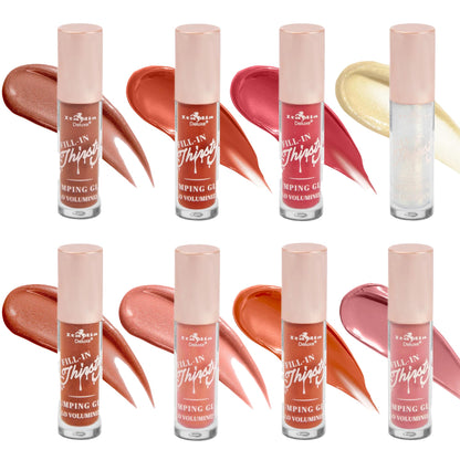 Glam Lux Italia Deluxe Plumping Gloss Set – 8 Hydrating Lip Glosses