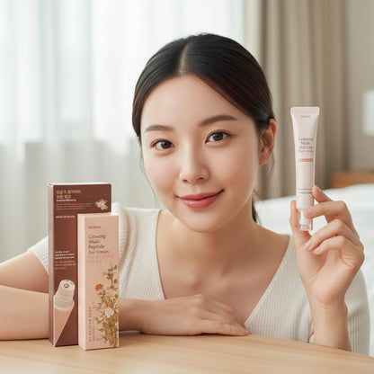 Glamfox Ginseng Multi Peptide Eye Cream with Massage Roller – 30ml