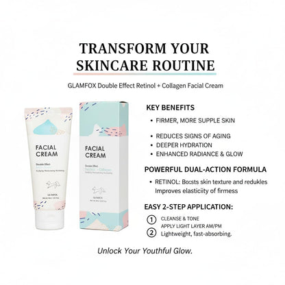 Glamfox Facial Cream with Retinol and Collagen – Balanced, Radiant Skin