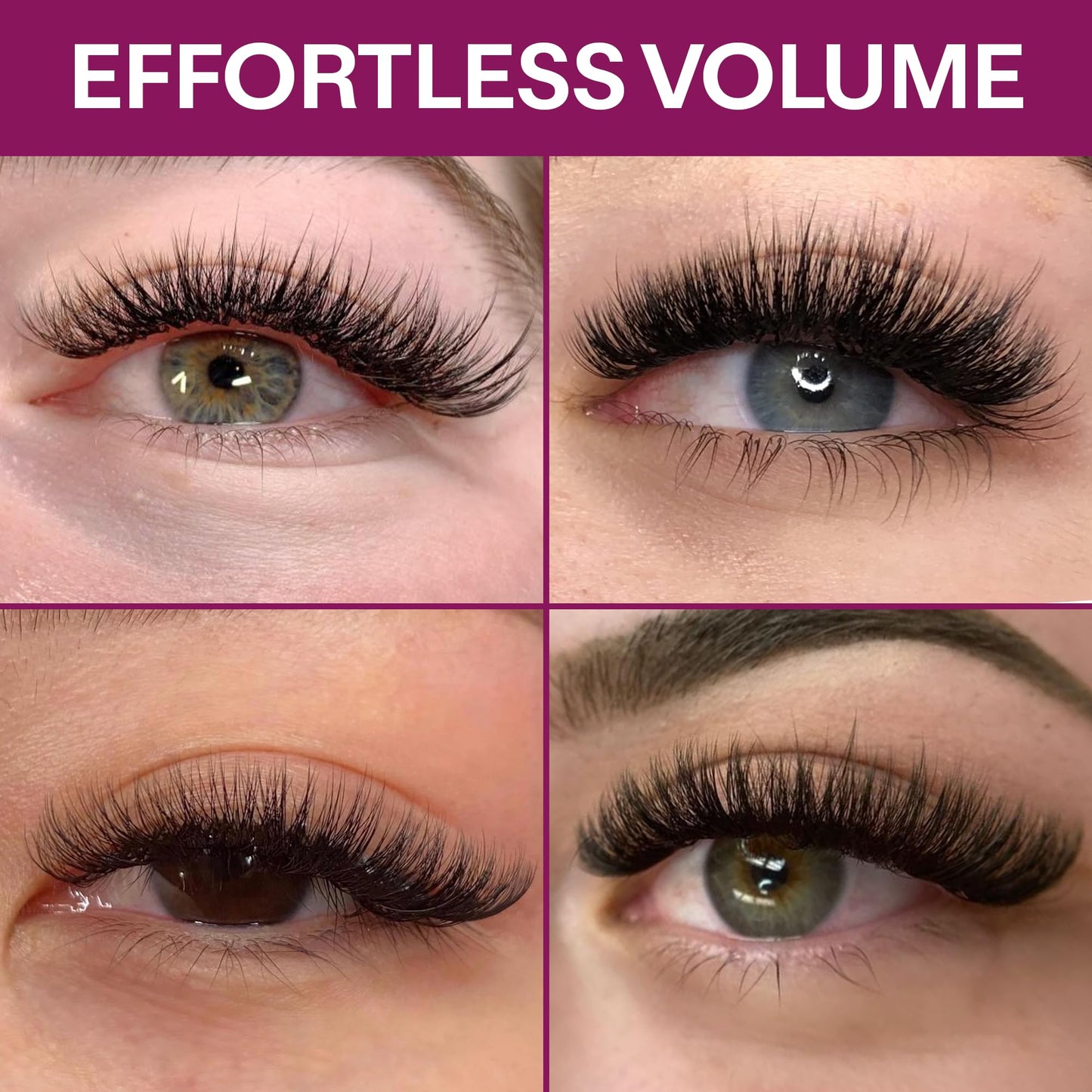 GLAMGAZE 500 Promade Fans | 3D-16D Volume Lash Extensions | 0.05–0.07mm Thick | 8–17mm Length