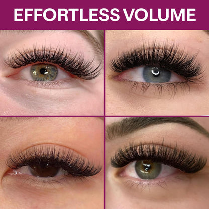 GLAMGAZE 500 Promade Fans | 3D-16D Volume Lash Extensions | 0.05–0.07mm Thick | 8–17mm Length