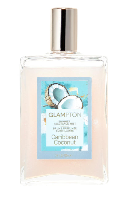 Glampton Caribbean Coconut Shimmer Fragrance Mist – 3.4 oz | Vegan & Cruelty-Free