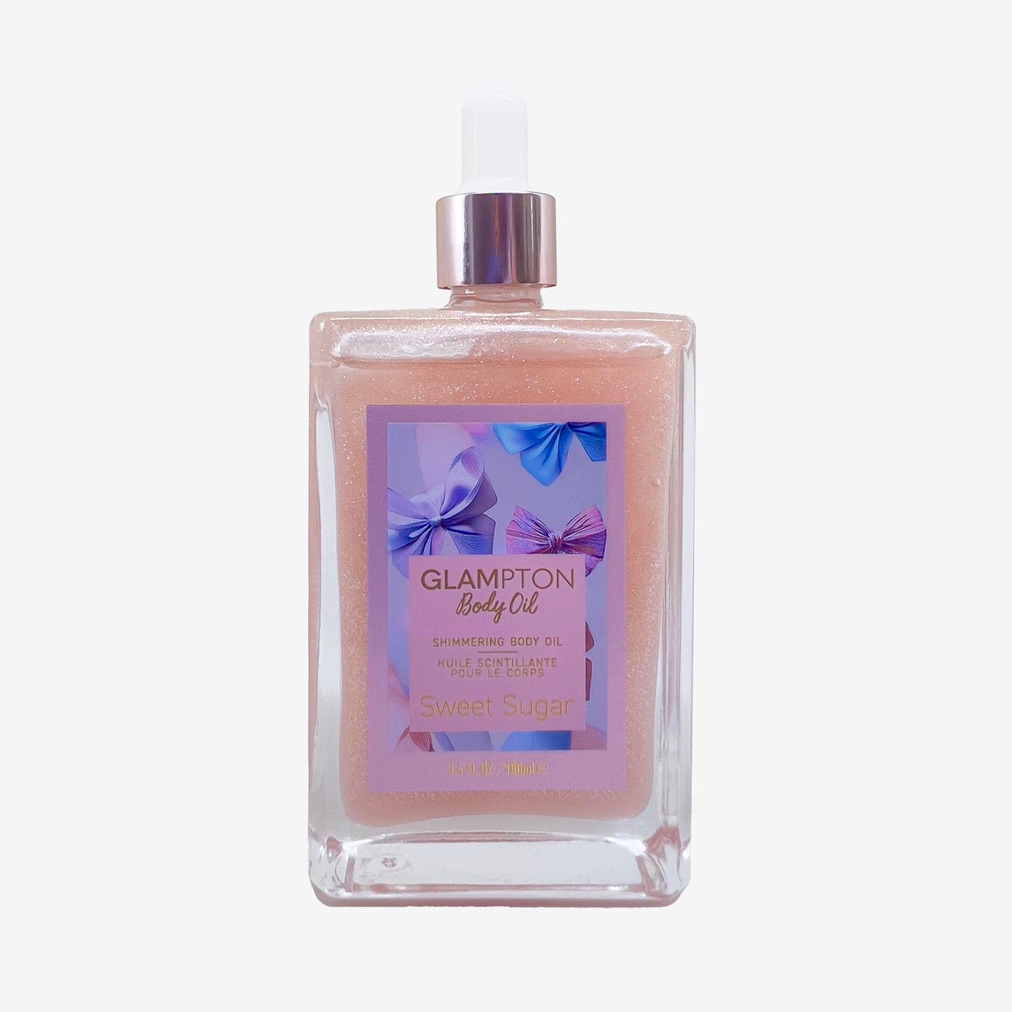 Glampton Shimmering Body Oil – Sweet Sugar, 3.4 fl oz
