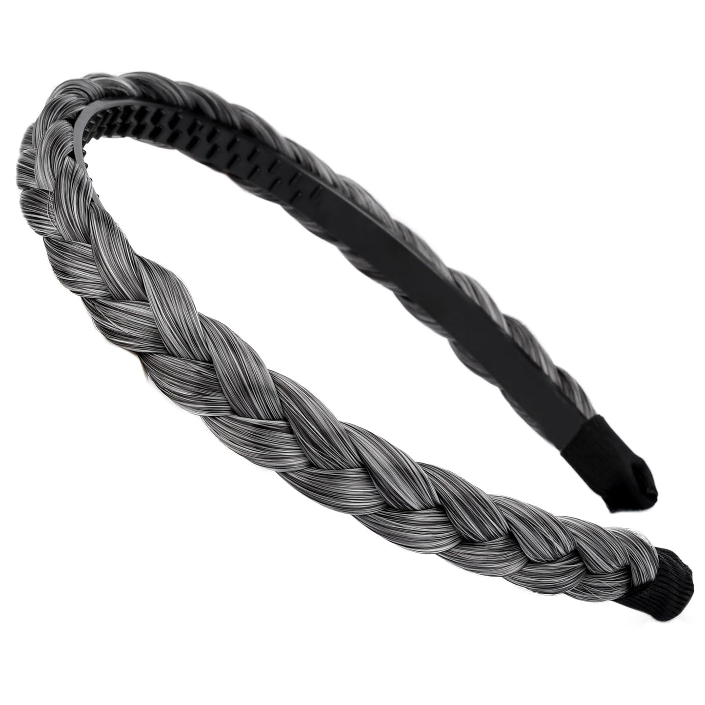 Gledola Braided Headband With Teeth Braids – Dark Gray