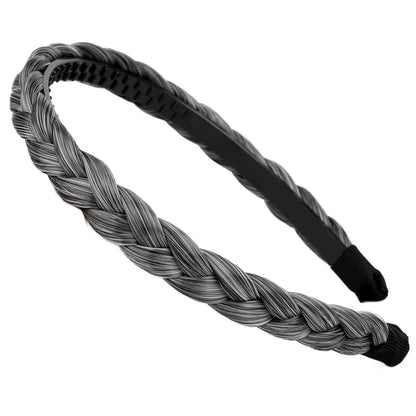 Gledola Braided Headband With Teeth Braids – Dark Gray