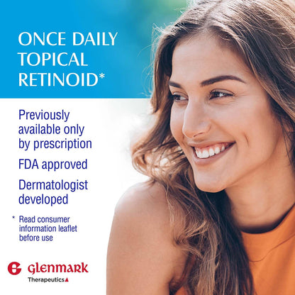 Glenmark Therapeutics Adapalene Gel 0.1% – Paraben-Free OTC Acne Treatment, 45g
