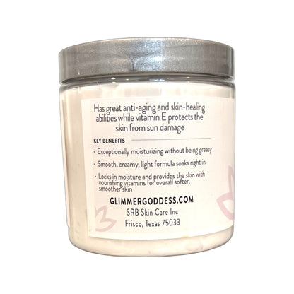 Glimmer Goddess Organic Whipped Coconut Oil Body Butter – Lavender Lemon, 8 oz | Vegan