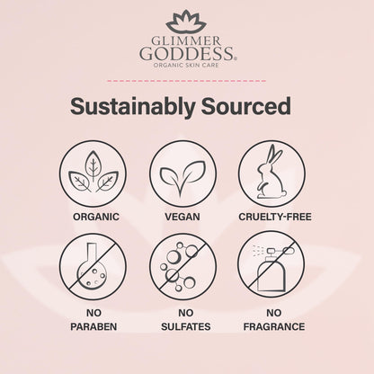 GLIMMER GODDESS Shimmer Body Butter – Organic Whipped Shea, Hydration & Silky Glow, 4 oz