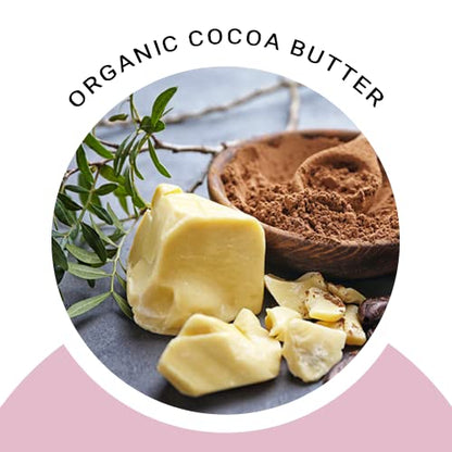 Glimmer Goddess Organic Whipped Body Butter – Shea & Cocoa with Almonds & Coconut Oil, Strawberries & Cream, 8oz