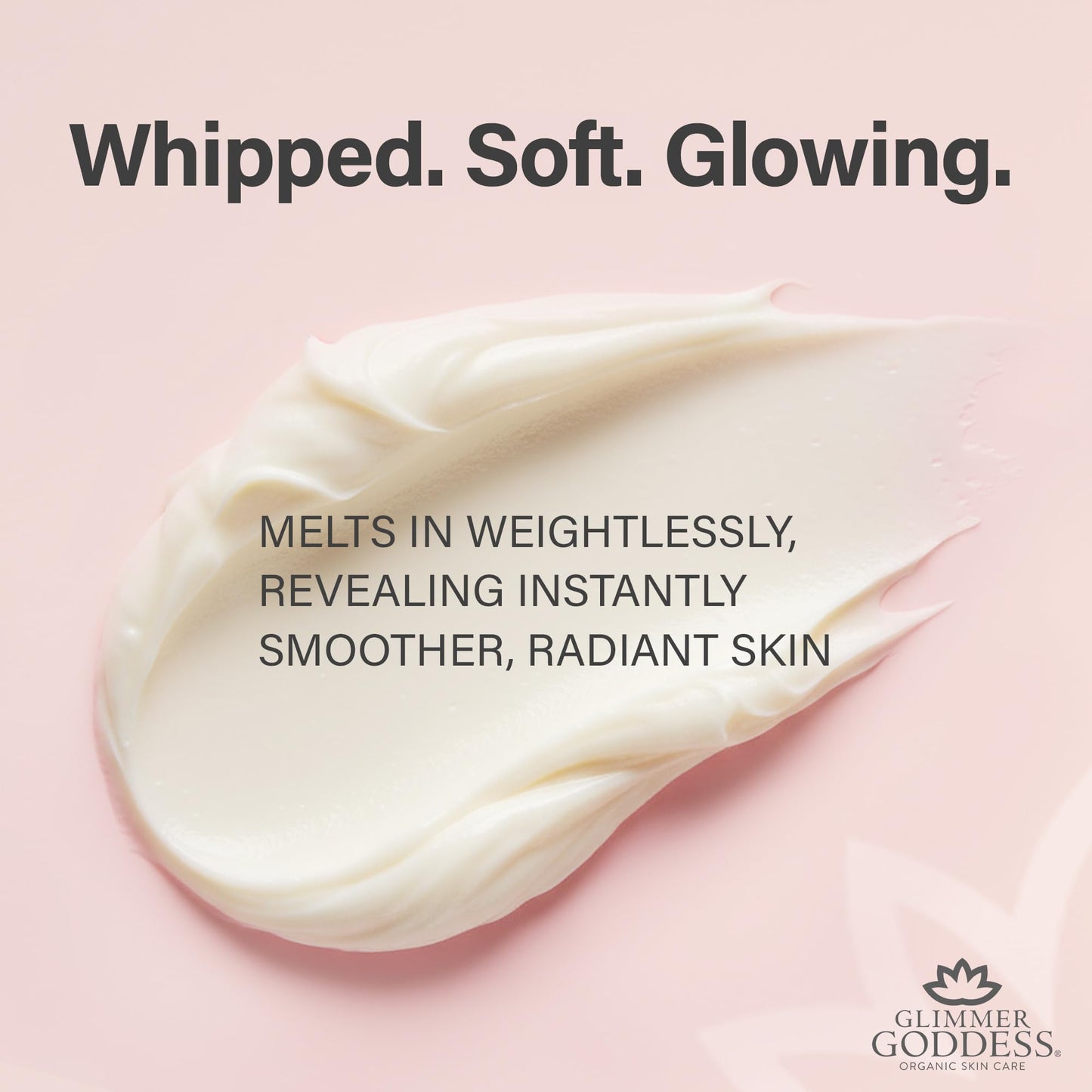 Glimmer Goddess Organic Whipped Body Butter – Shea & Cocoa with Almonds & Coconut Oil, Strawberries & Cream, 8oz