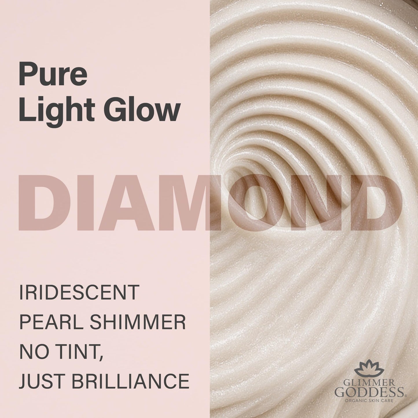 Glimmer Goddess Shimmer Body Butter – Organic Whipped Shea, Diamond Super, 4 oz