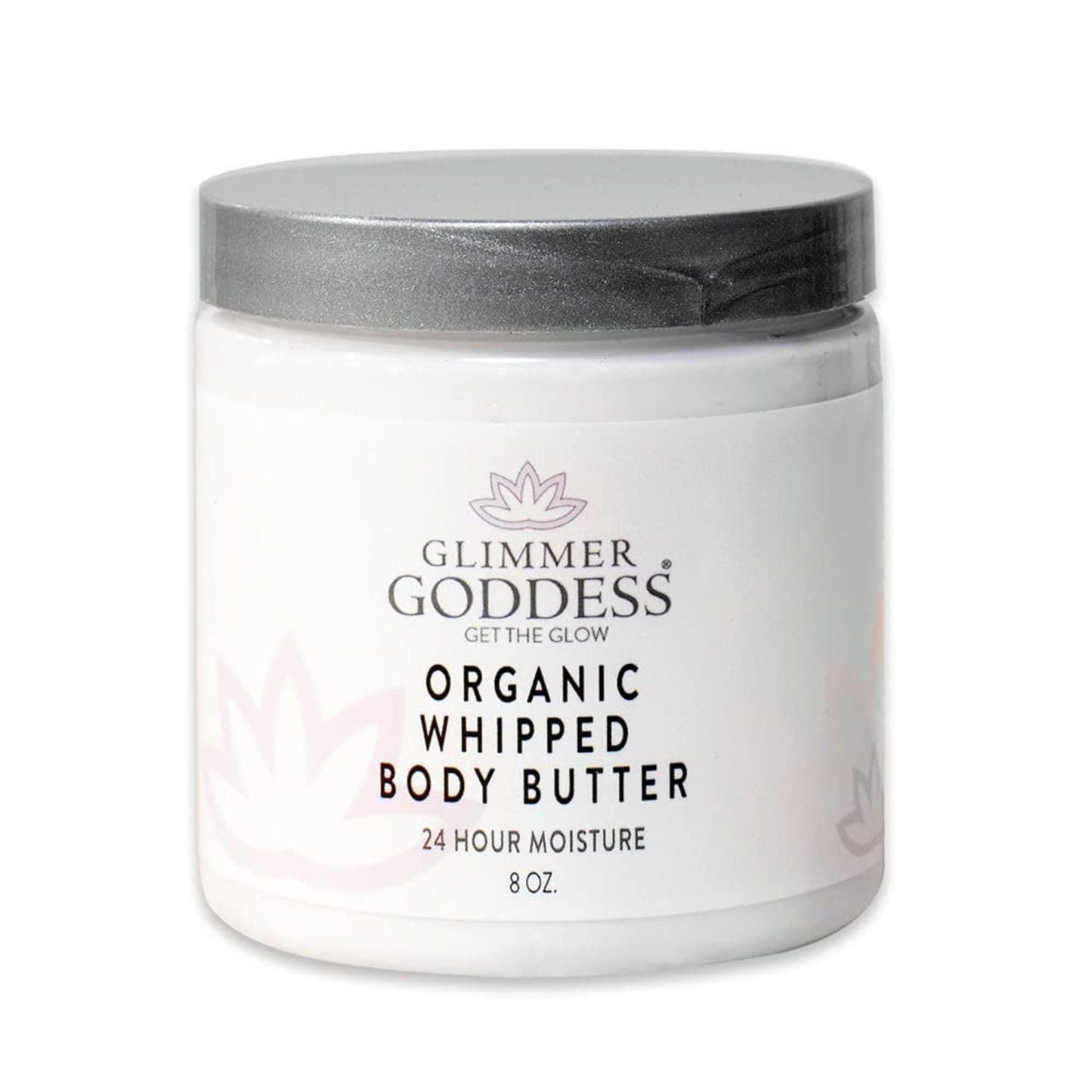 Glimmer Goddess Organic Whipped Body Butter – Shea & Cocoa with Almonds & Coconut Oil, Strawberries & Cream, 8oz