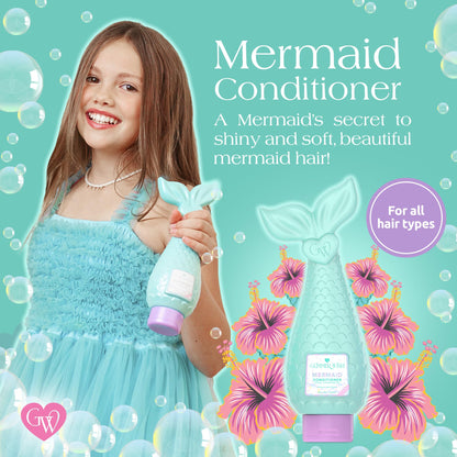 Glimmer Wish Mermaid Kids Conditioner - Paraben & Sulfate Free, Strong & Smooth Hair, 12 oz