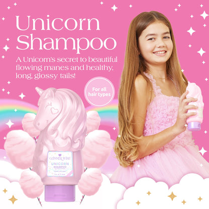 Glimmer Wish Unicorn Kids Shampoo – Sulfate Free, Paraben Free, Cotton Candy Scent, 12 oz