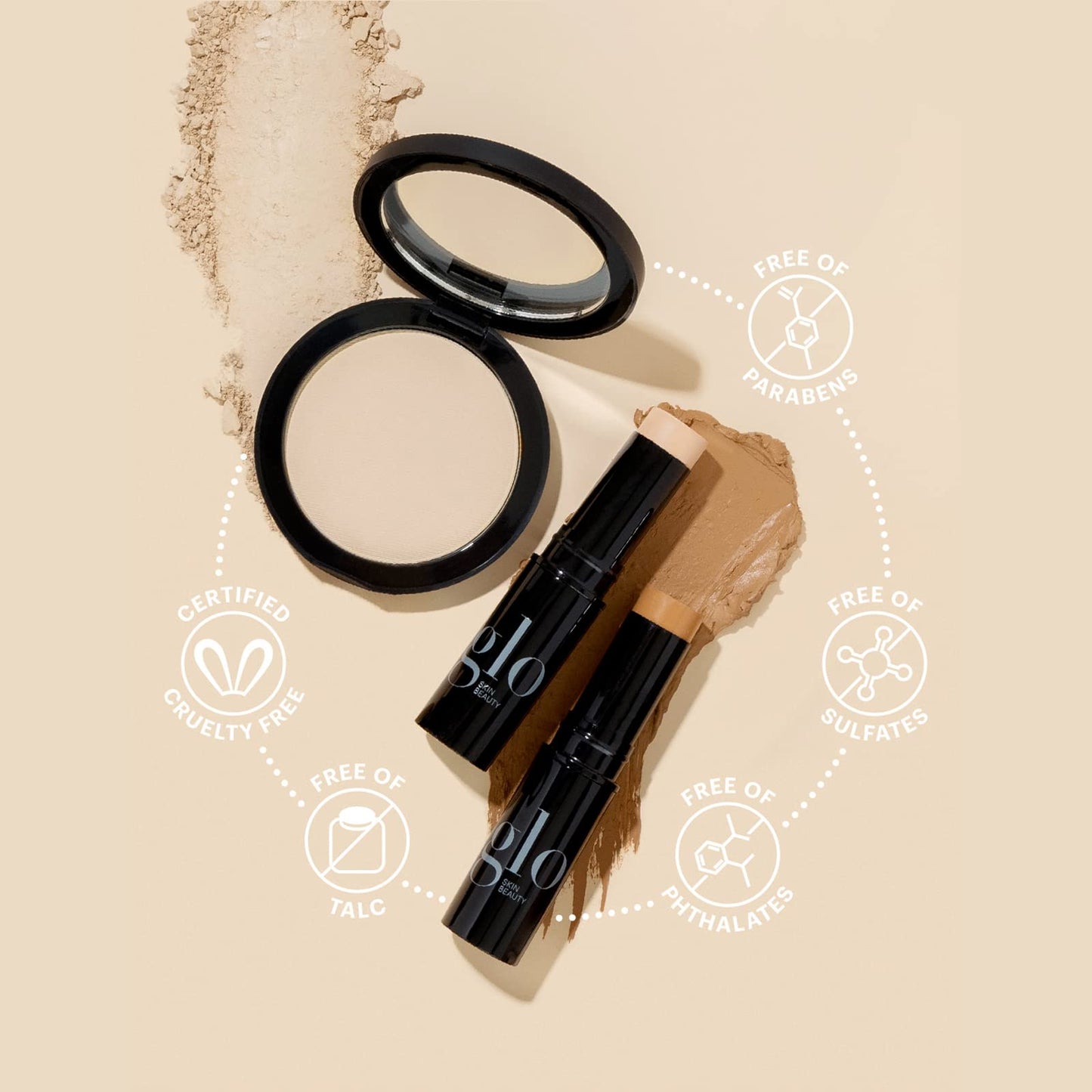 Glo Skin Beauty HD Mineral Foundation Stick – Hyaluronic Acid Hydration, Buildable Coverage & Contour (Chai 8N)